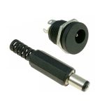 DC socket round 5.5 X 2.1 mm 1 pair