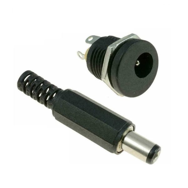 DC socket round 5.5 X 2.1 mm 1 pair